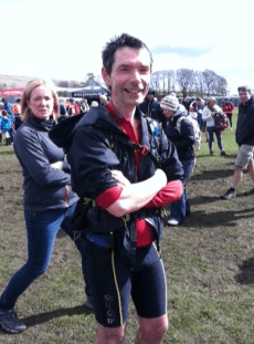 Dave at finish of Y3P Photo: J Brockbank