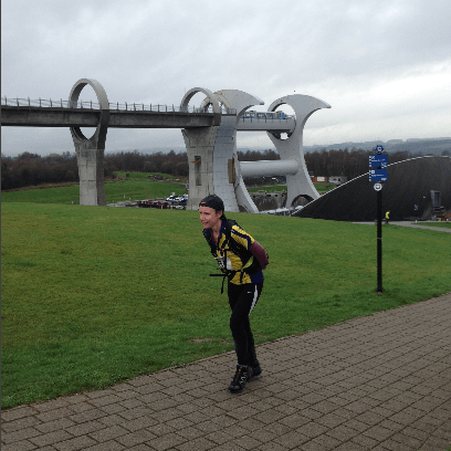 Falkirk, the only hill. There used to be 11 lochs here before the wheel was built to lift boats between the 2 canals