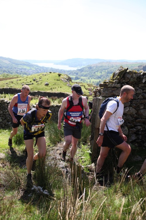 1km after the Start, on the way up to Heron Pike. Photo purchased from Atheletesinaction.co.uk